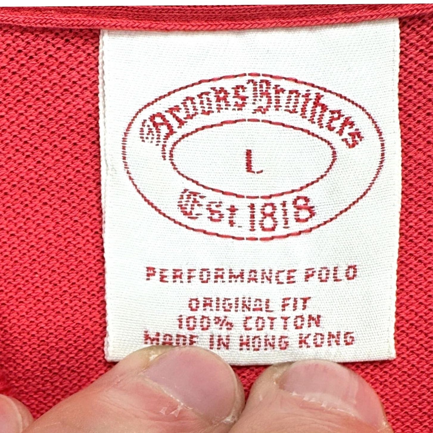 Brooks Brothers Brooks Brothers Performance Polo Shirt Mens Large Red Pink Original Fit Rugby Shirt Size US L / EU 52-54 / 3 - 5 Thumbnail