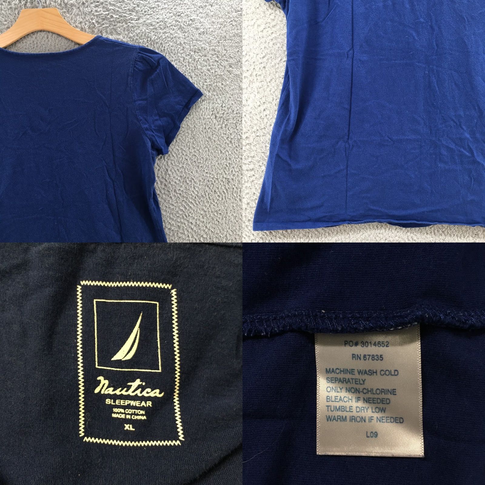 Nautica Nautica Cap Sleeve Blouse Top Womens XL Blue Cotton Pullover Casual Shirt/Blouse Womens XL Blue Cotton Navy? Size XL / US 12-14 / IT 48-50 - 9 Thumbnail