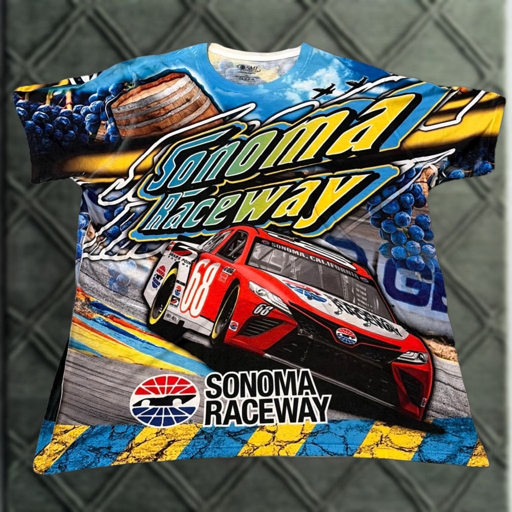 NASCAR NASCAR T-Shirt 2XL Men California All Over Print Sonoma Speedway Racing 2018 Multicolor Size US XXL / EU 58 / 5 - 1 Thumbnail
