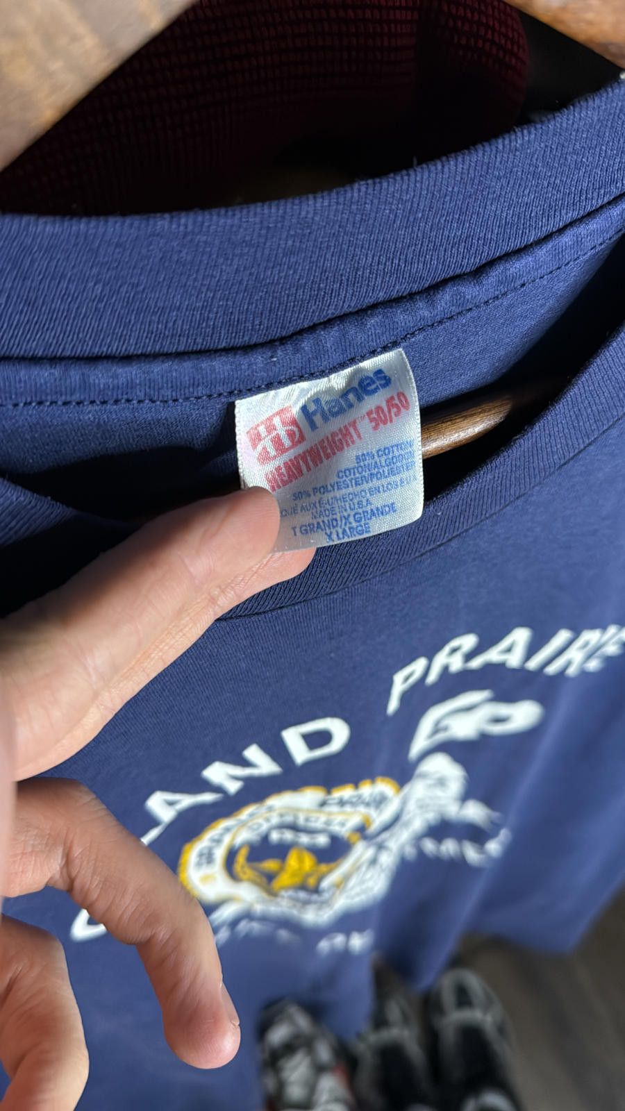 Hanes Vintage Single Stitch Grand Prairie Police T-Shirt Size US XL / EU 56 / 4 - 3 Thumbnail