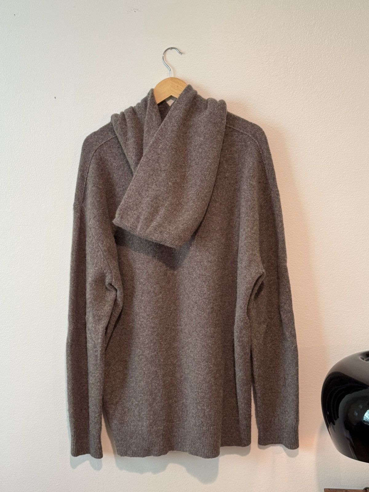Acne Studios Acne Studios Kristen Wool and Cashmere Blend Hoodie Brown Size US S / EU 44-46 / 1 - 8 Thumbnail