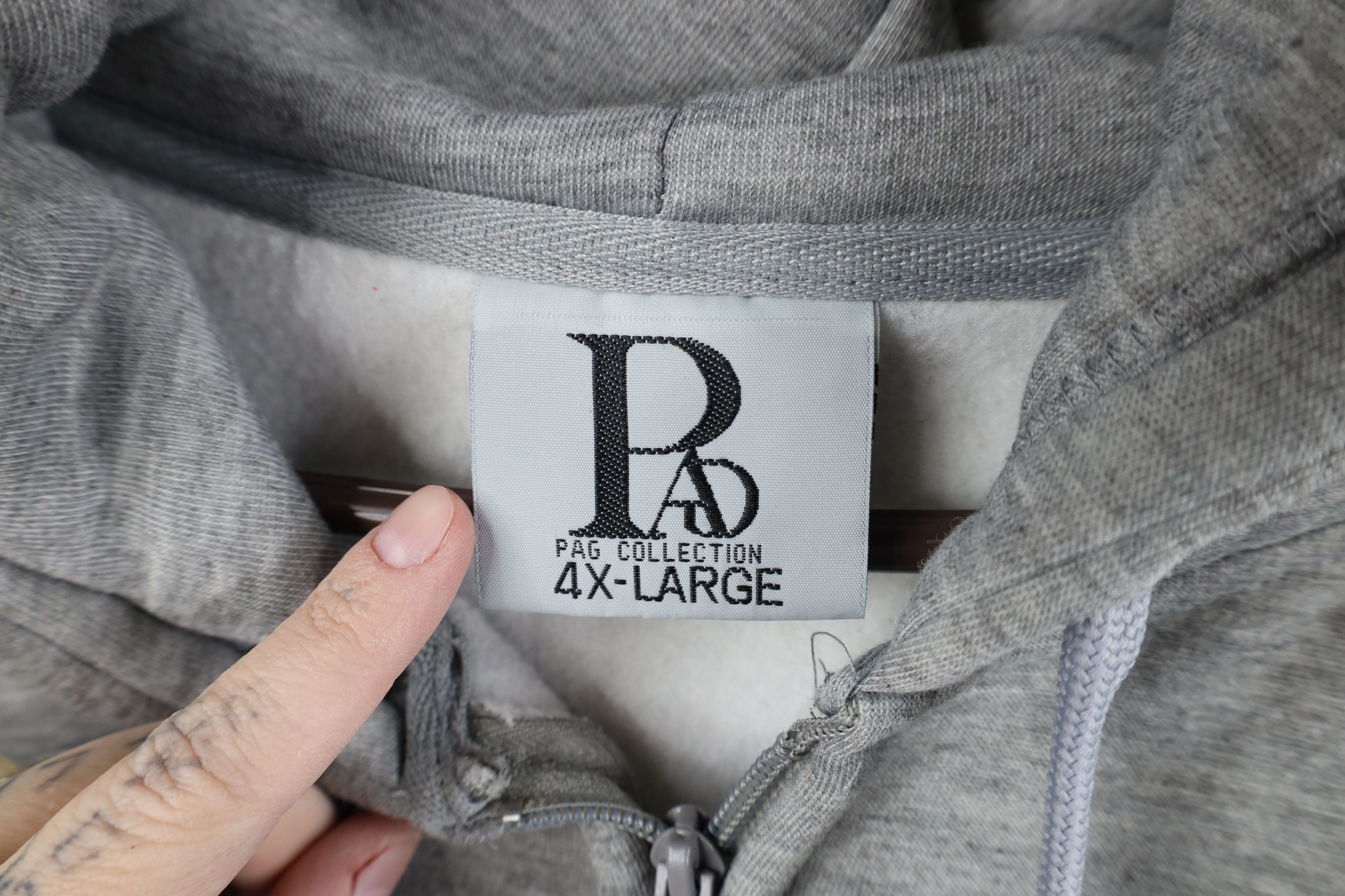 Vintage Vintage 90s Y2K Streetwear Heavyweight Full Zip Hoodie Gray Size US XXL / EU 58 / 5 - 7 Thumbnail