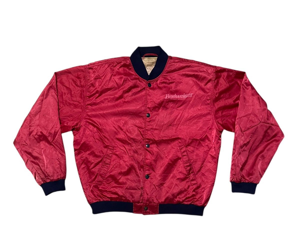 Budweiser × Vintage Vintage 90s Budweiser snap button jacket Size US L / EU 52-54 / 3 - 4 Thumbnail