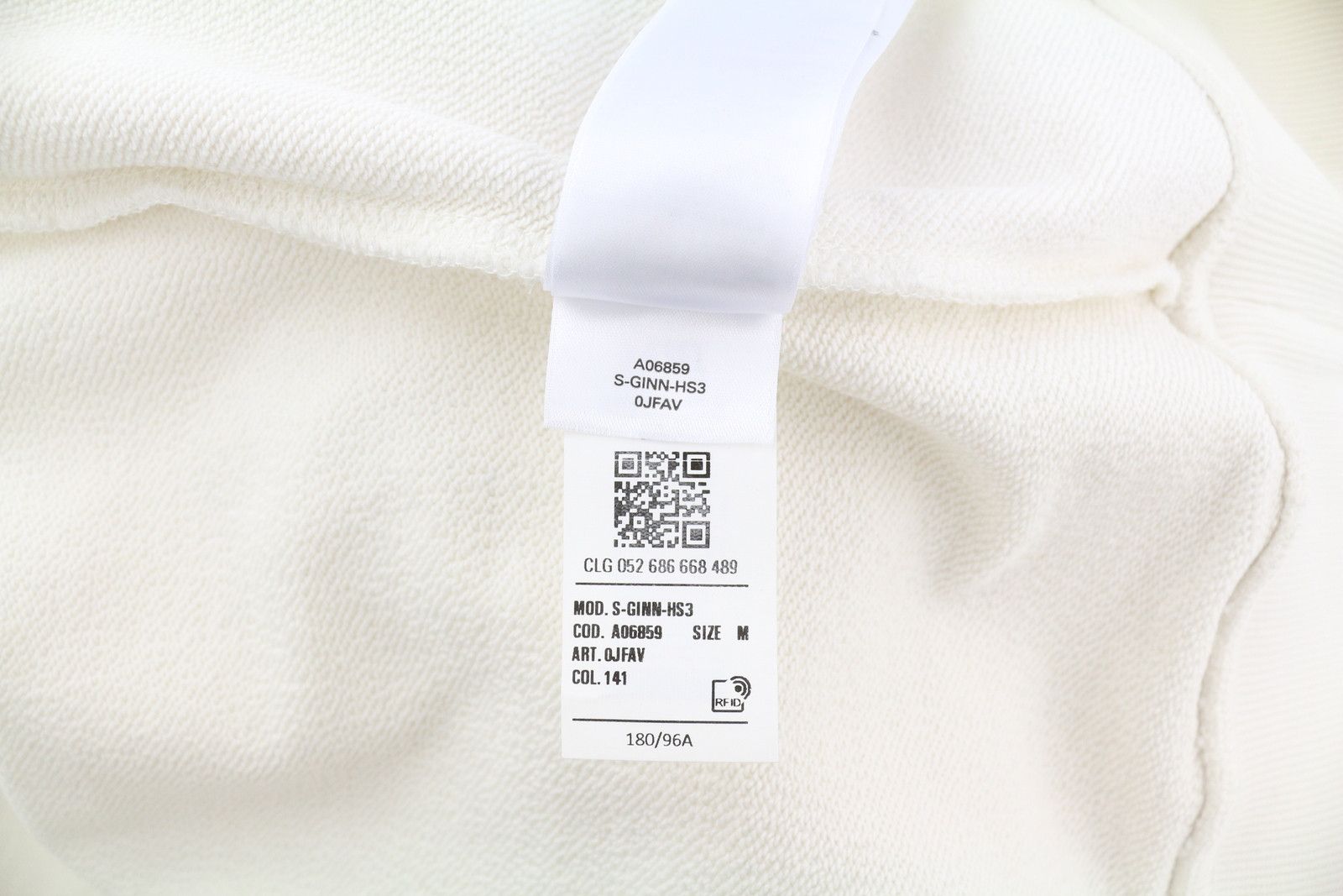 Diesel S-GINN-HS3 M White Front Logo Sweatshirt 41023 Size US M / EU 48-50 / 2 - 10 Thumbnail