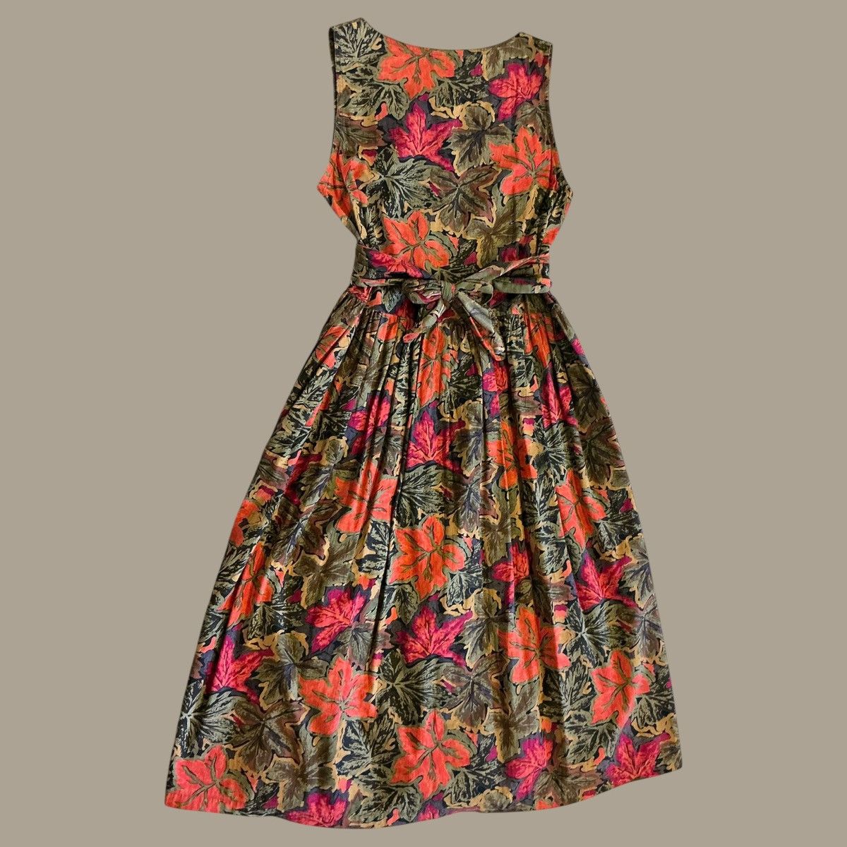 Other Vintage ’90s Erika & Co. Leaves Midi Dress Size S / US 4 / IT 40 - 3 Thumbnail