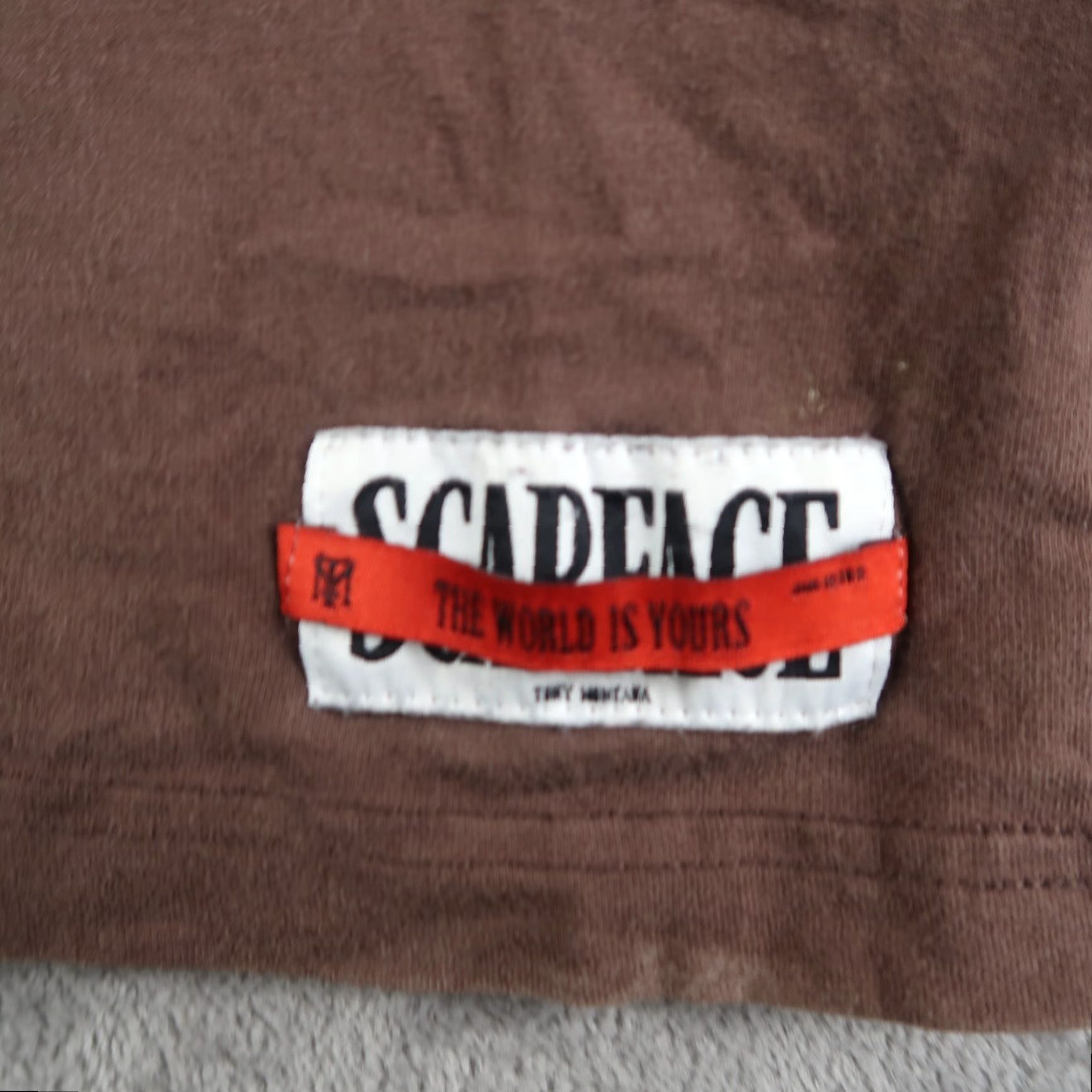 Palace Scarface T-Shirt Mens Shirt S Brown Graphic Print Scarface Tony Montana Movie Vintage No Size US S / EU 44-46 / 1 - 3 Thumbnail
