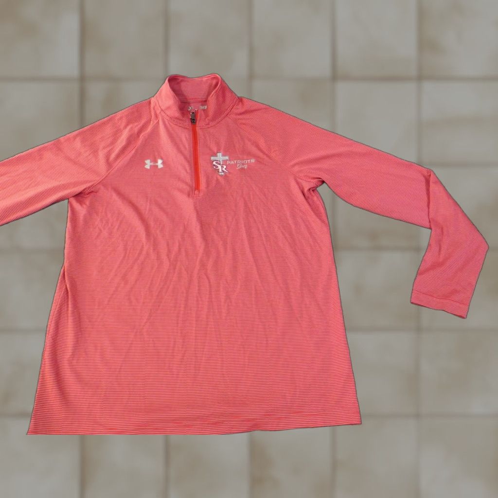 Under Armour Under Armour Sweatshirt Mens M Red Pullover Zip Striped Logo Golf Regular Knit Jacket Style Pullover Mens Size US M / EU 48-50 / 2 - 1 Thumbnail