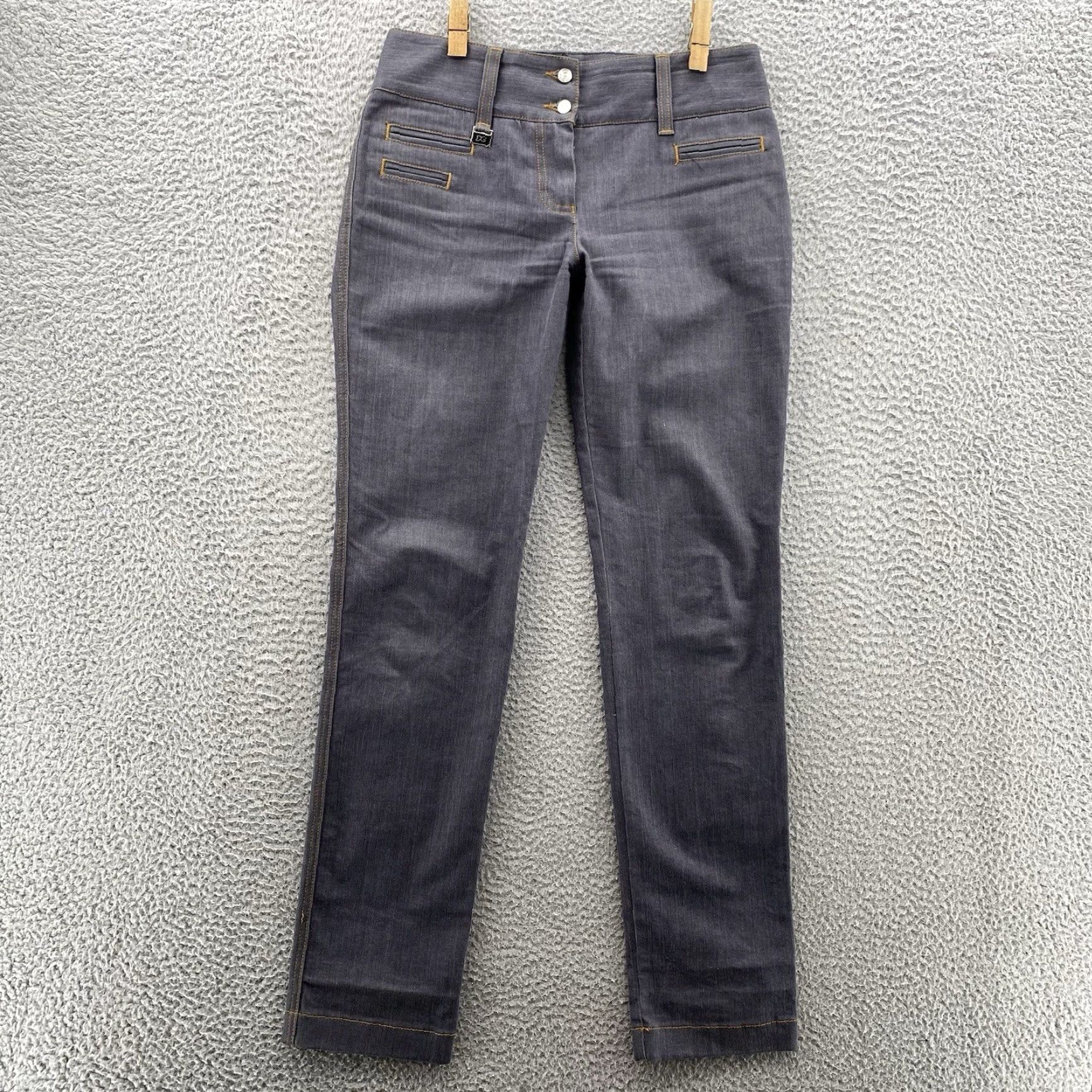 Dolce & Gabbana Dolce&Gabbana Jeans Womens 32X32 Gray Low Rise Slim Stretch 32X32 DG Jeans Womens Dolce&Gabbana 32 Gray Low Rise Slim Stretch Jeans Size 24" / US 00 / IT 34 - 2 Thumbnail