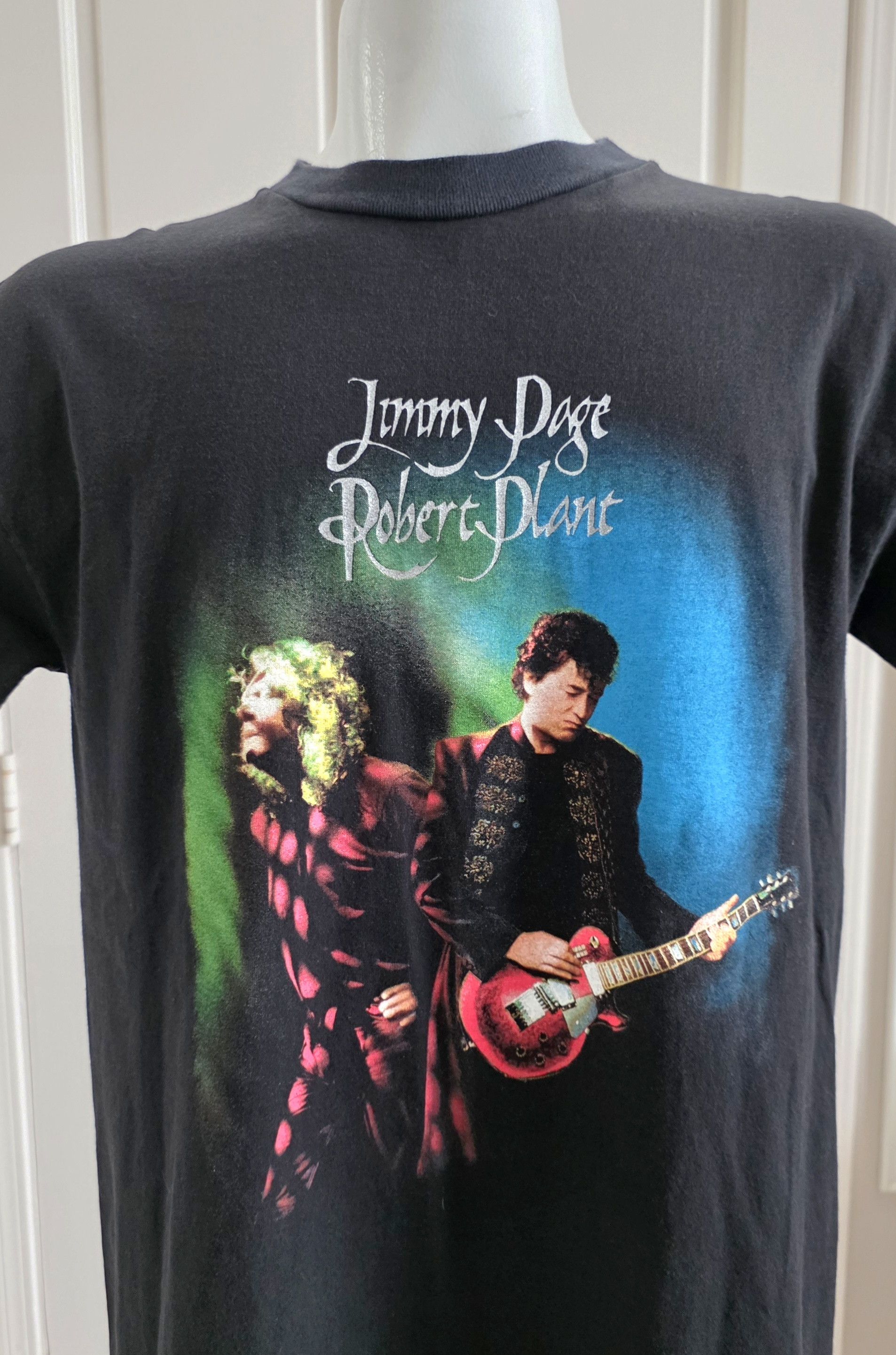 Band Tees Vintage 1990s Jimmy Page Robert Plant Led Zeppelin Tour tee Size US L / EU 52-54 / 3 - 2 Thumbnail
