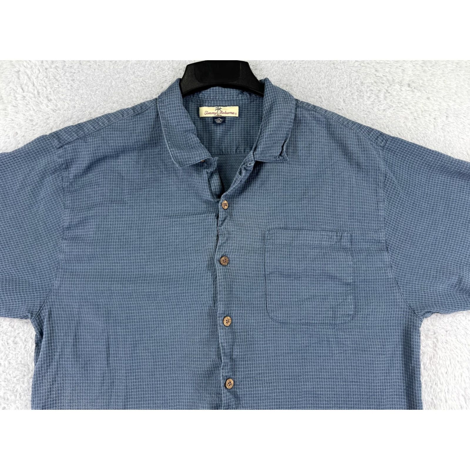 Tommy Bahama Tommy Bahama Shirt Men XL Blue Silk Plaid Hawaiian Button-Up Size US XL / EU 56 / 4 - 4 Thumbnail