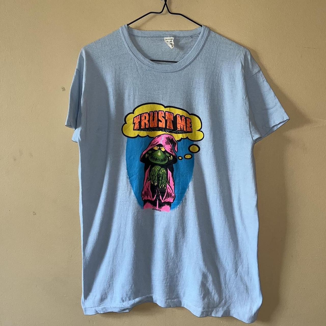 Vintage 70s Demon Sorcerer “ Trust Me” Roach 1972 T-Shirt Size US XL / EU 56 / 4 - 1 Thumbnail