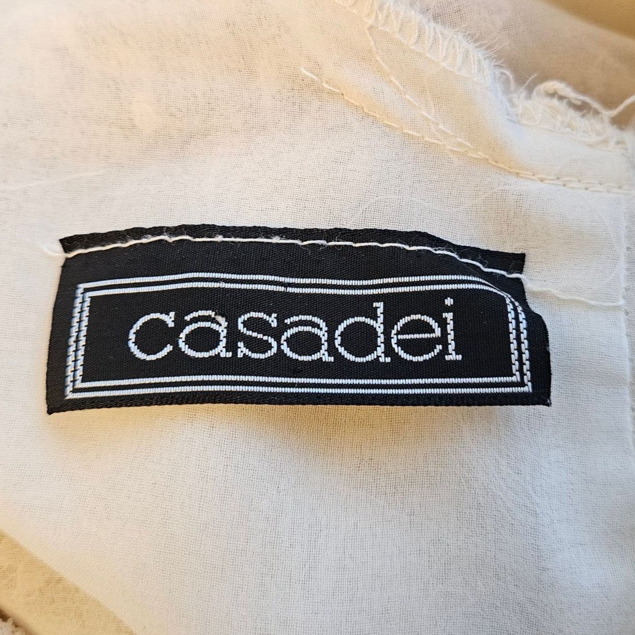 Casadei Vintage Casadei 80s Ivory Lace Beaded Prairie Fantasy Dress Size S / US 4 / IT 40 - 4 Thumbnail