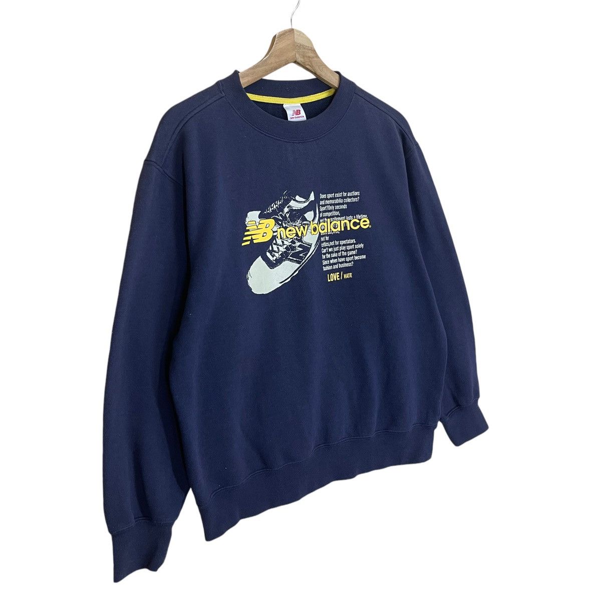 Japanese Brand × New Balance New Balance Big Logo Crewneck Sweatshirt Size US M / EU 48-50 / 2 - 2 Thumbnail