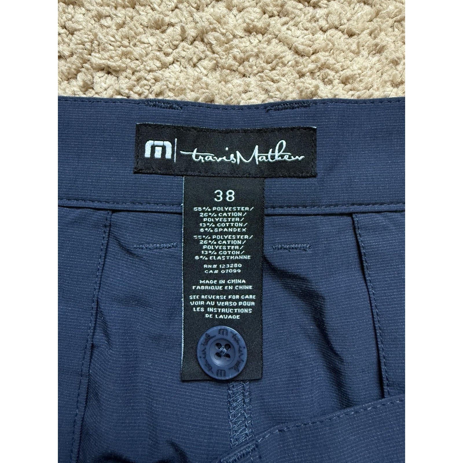 TravisMathew Travis Mathew Golf Shorts Woven Navy Stretch Men’s Sz 38 Size US 38 / EU 54 - 2 Thumbnail