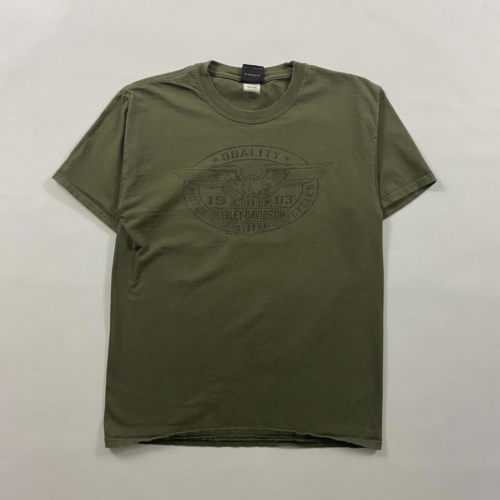 Harley Davidson Harley Davidson Green Biker Tee Size US M / EU 48-50 / 2 - 1 Thumbnail