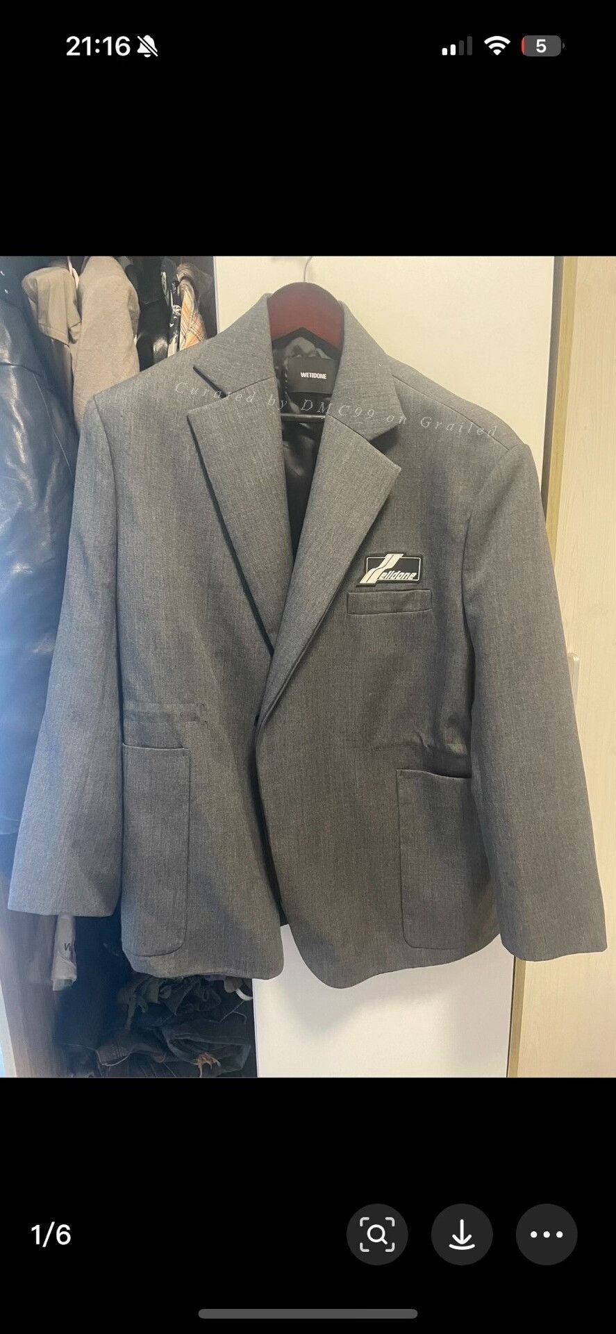 WE11DONE Welldone XS Oversized OS Suit Size XS / US 0-2 / IT 36-38 - 1 Thumbnail