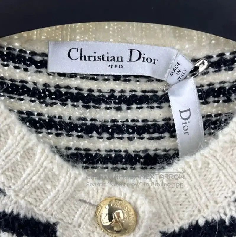 Dior Dior Striped Cotton Cardigan for Women . Size M / US 6-8 / IT 42-44 - 4 Thumbnail