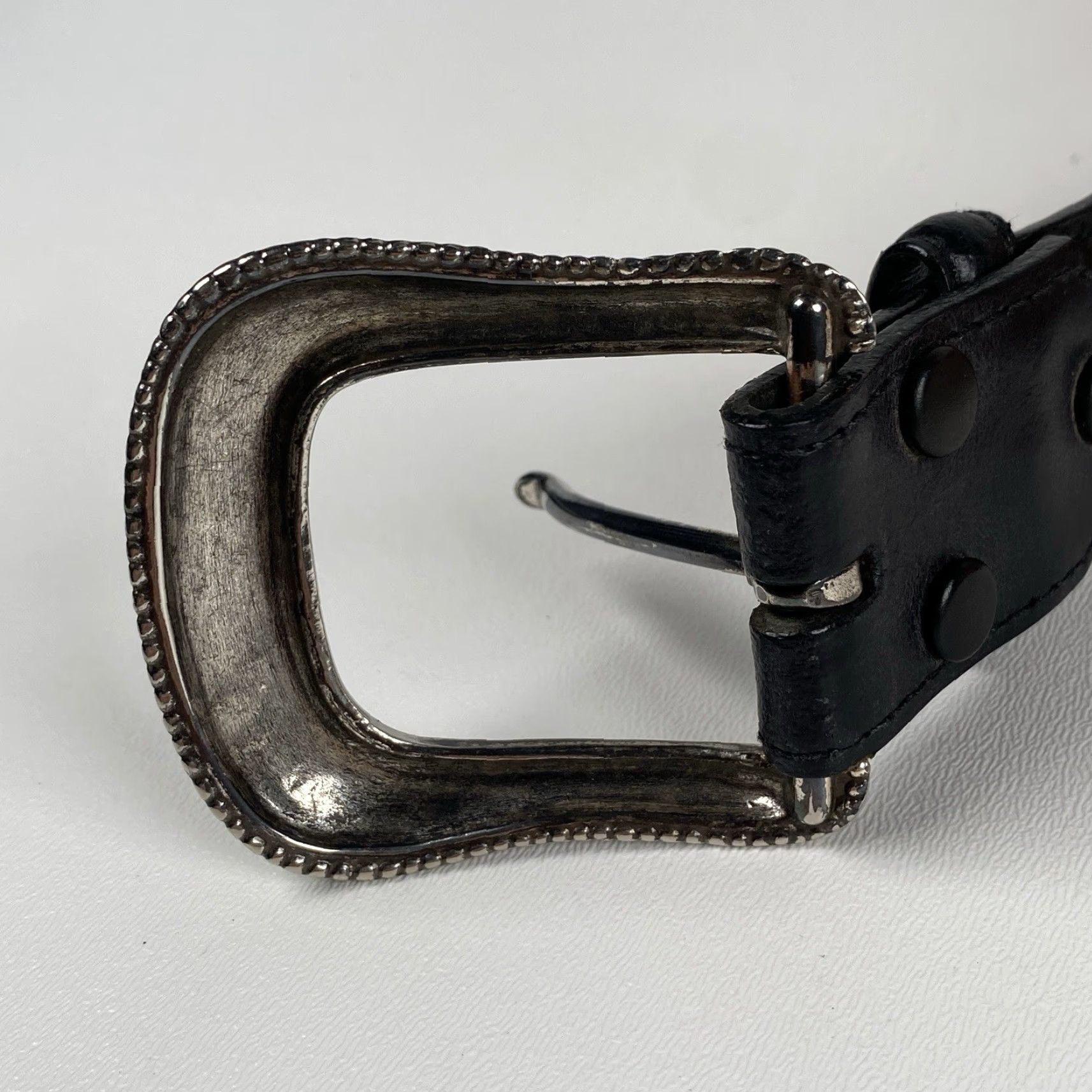 Vintage VINTAGE Belt Men's Tooled Western Belt Size 40 Brown/Black w/ Silver Buckle Nocona Belt Co Casual And Jean Belts Leather Adjustable Mens Size 40 - 5 Thumbnail