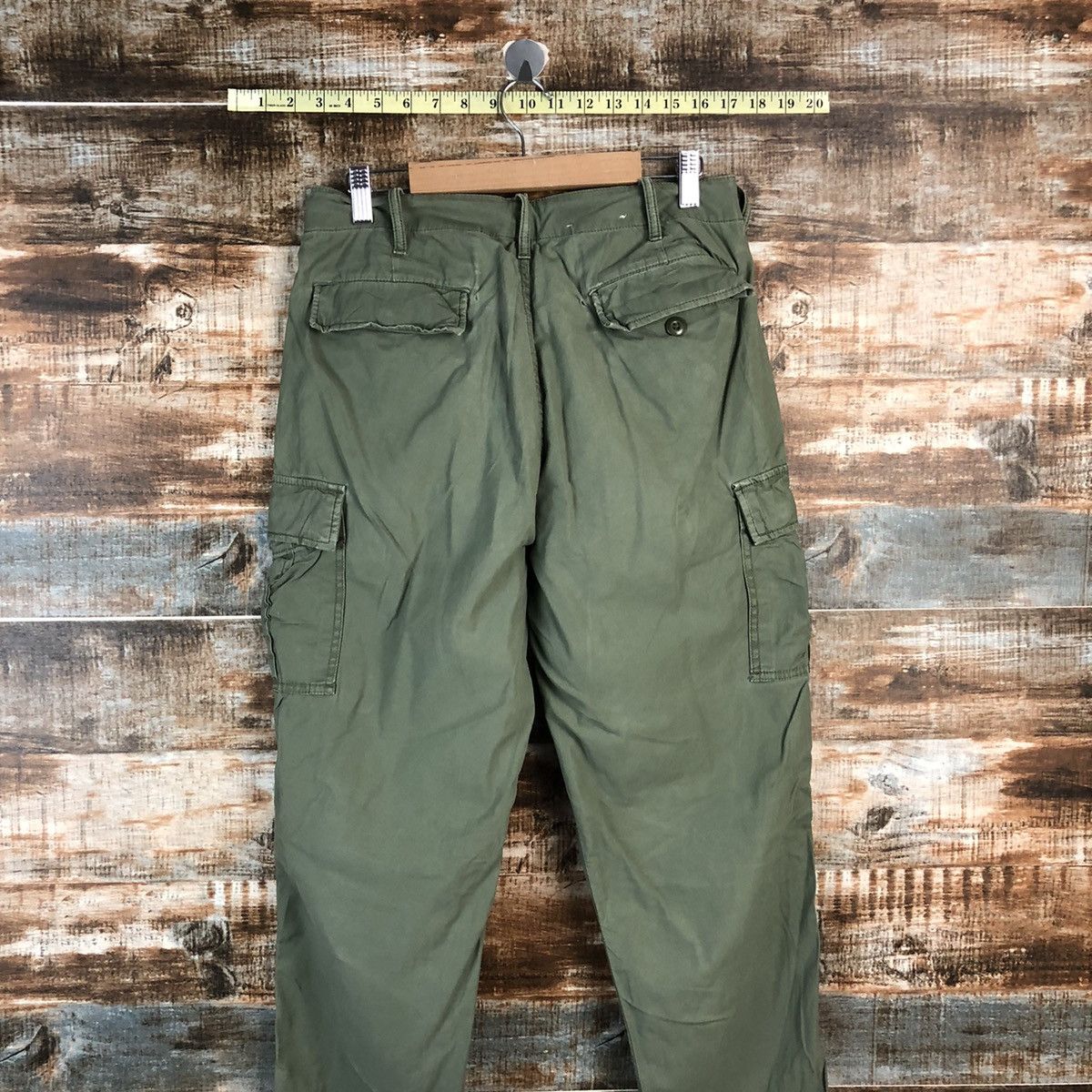 Japanese Brand DLL Uniqlo Green utility Cargo Multipocket Pants #C217 Size US 28 / EU 44 - 16 Thumbnail