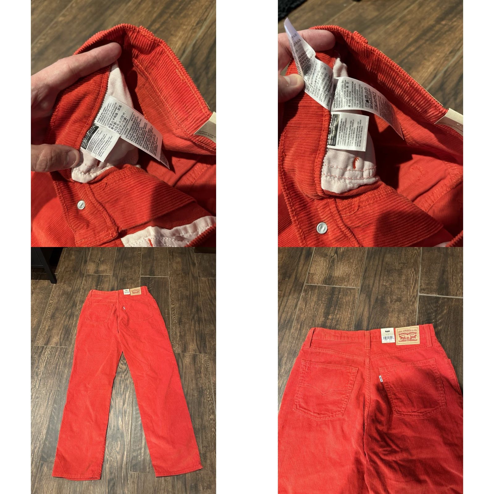 Levi's VINTAGE Levi’s Baggy Corduroy Pants Womens 31 x 31 Red Poppy 90s 80s Mens? Size 24" / US 00 / IT 34 - 8 Thumbnail