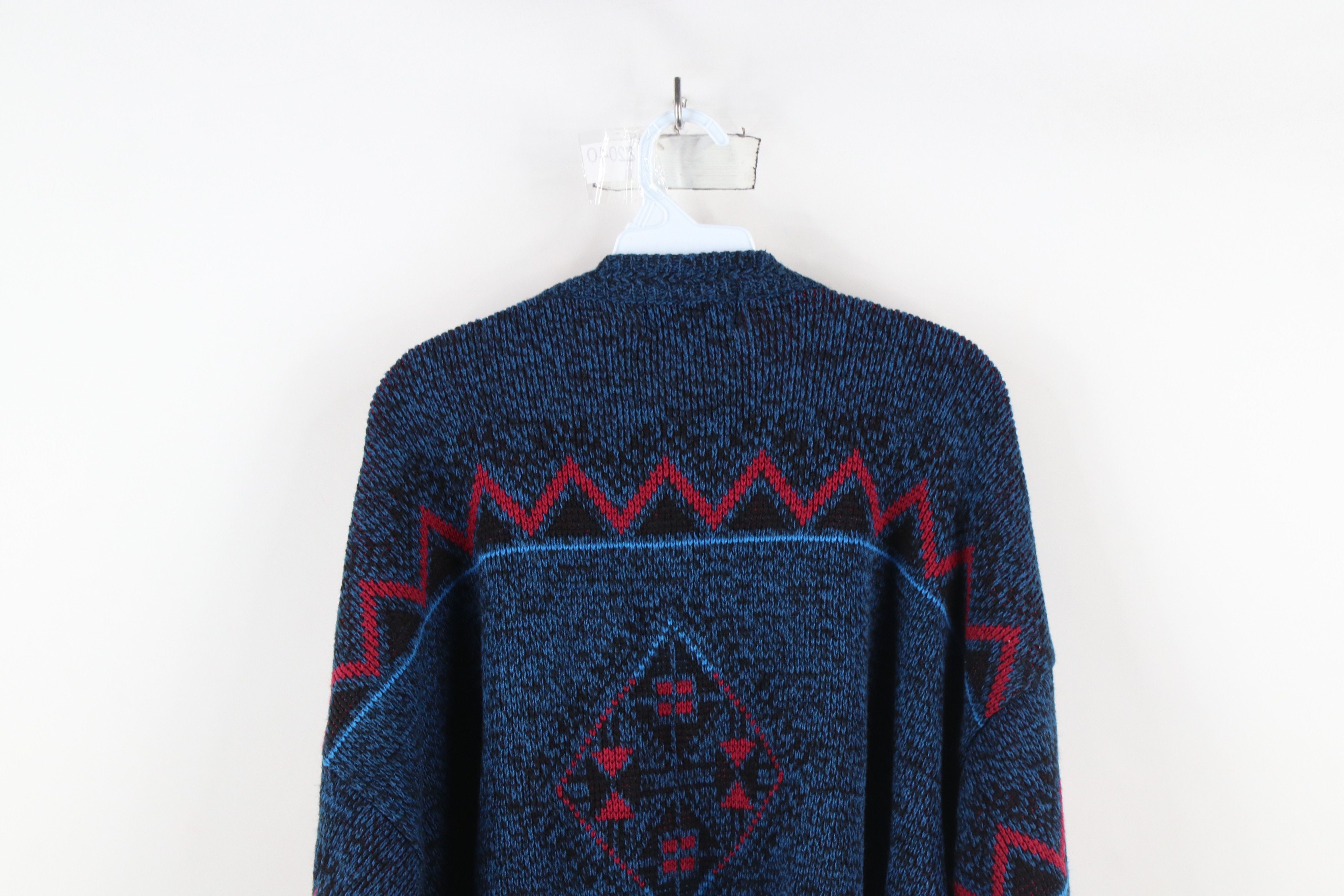 Vintage Vintage 90s Streetwear Southwestern Knit Crewneck Sweater Size XL / US 12-14 / IT 48-50 - 8 Thumbnail