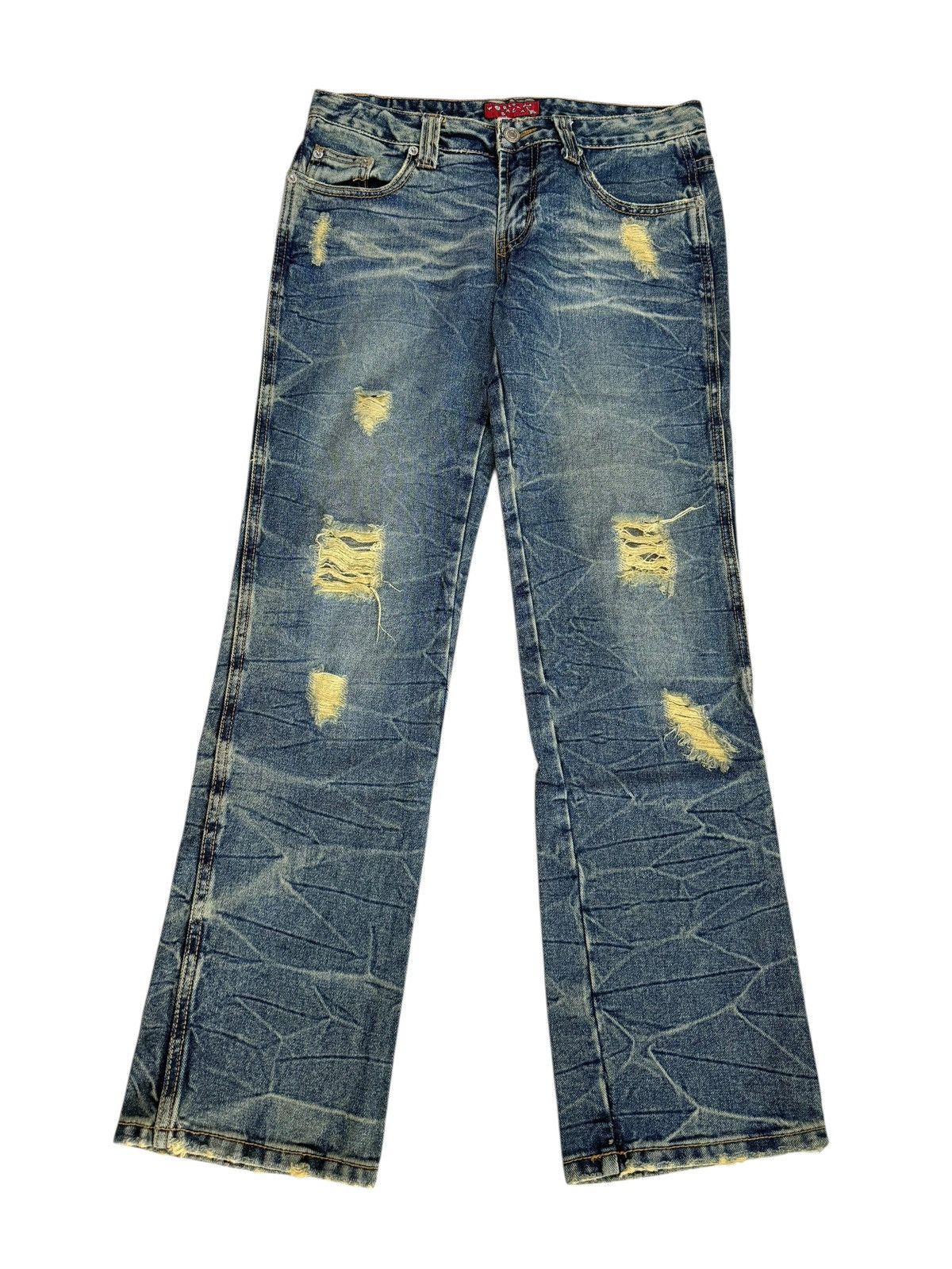 Japanese Brand Vintage Japanese World Bazaar Distressed Design Jeans Size US 29 - 1 Thumbnail