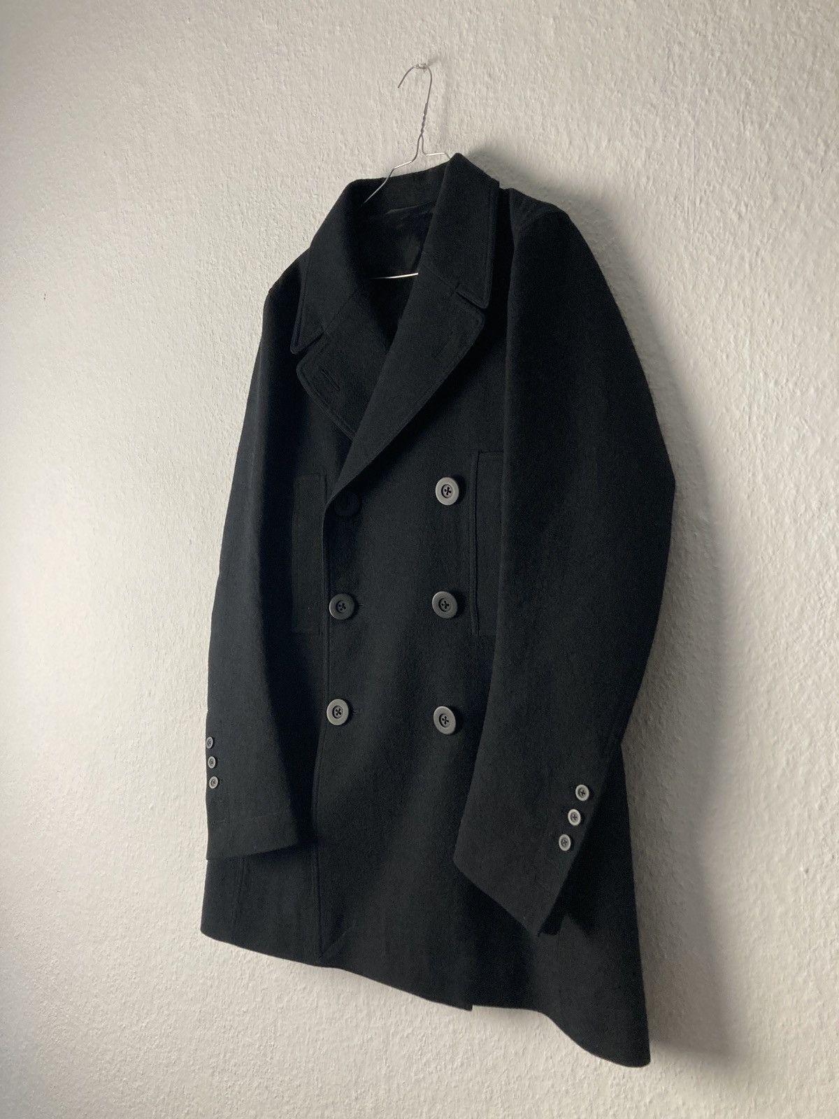 Rick Owens FW 16 "MASTODON" Double-Breasted JMF Wool Peacoat Rick Owens Size US M / EU 48-50 / 2 - 3 Thumbnail