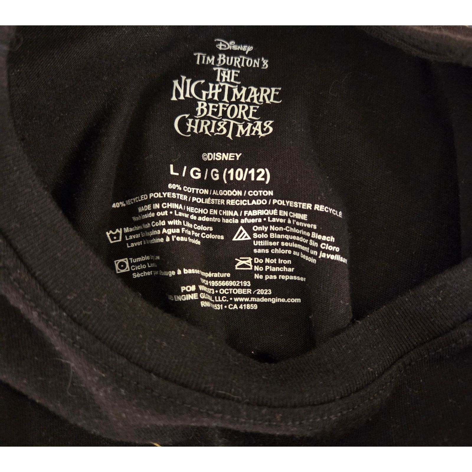 Disney Nightmare Before Christmas Girls T-Shirt - Size L Size L / US 10 / IT 46 - 7 Thumbnail