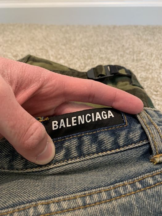 Balenciaga Camo Double Waisted Jeans Balenciaga