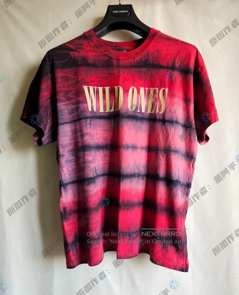Amiri Amiri Size S Red-tinged short-sleeve T-shirt with gold "WIL Size US S / EU 44-46 / 1 - 1 Thumbnail