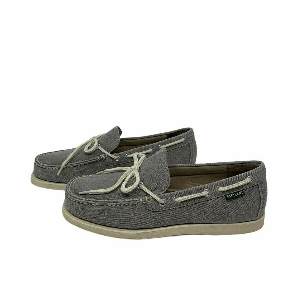 Eastland Eastland Men's Grey Yarmouth 1-Eye Canvas Boat Shoes 11.5 D Size US 11.5 / EU 44-45 - 8 Thumbnail
