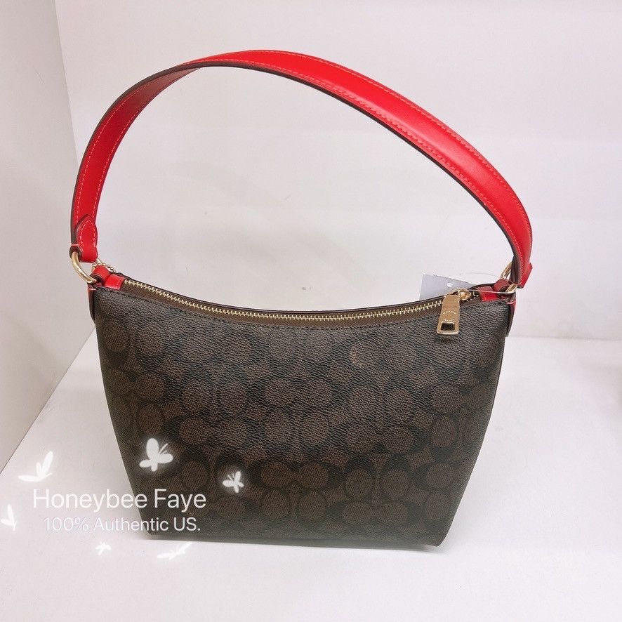 Coach Zip Top Shoulder Bag In Signature Canvas CX610 Size ONE SIZE - 2 Thumbnail