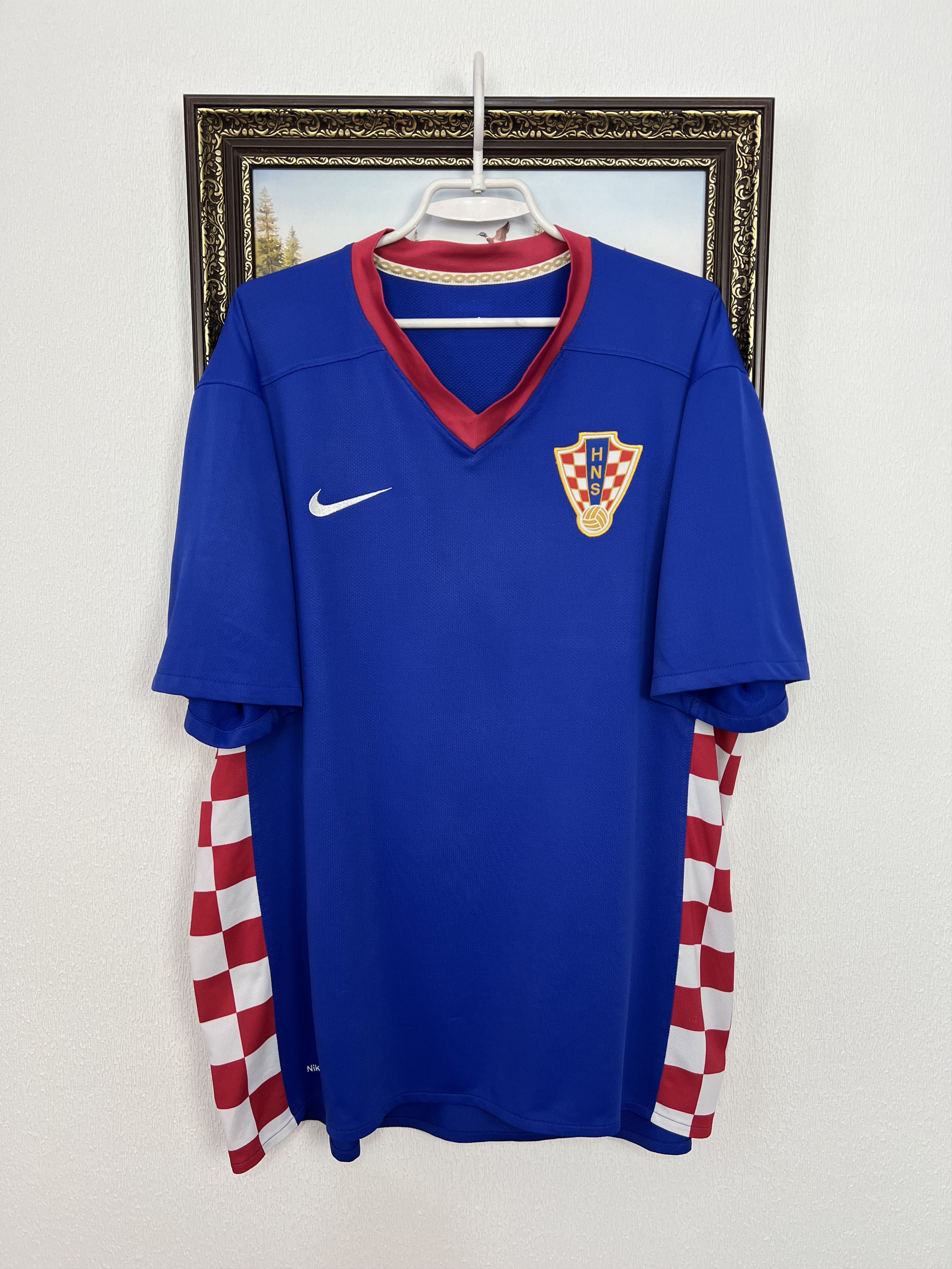 Nike Croatia Away football shirt 2007 Soccer Nike Jersey Trikot Size US XXL / EU 58 / 5 - 1 Thumbnail