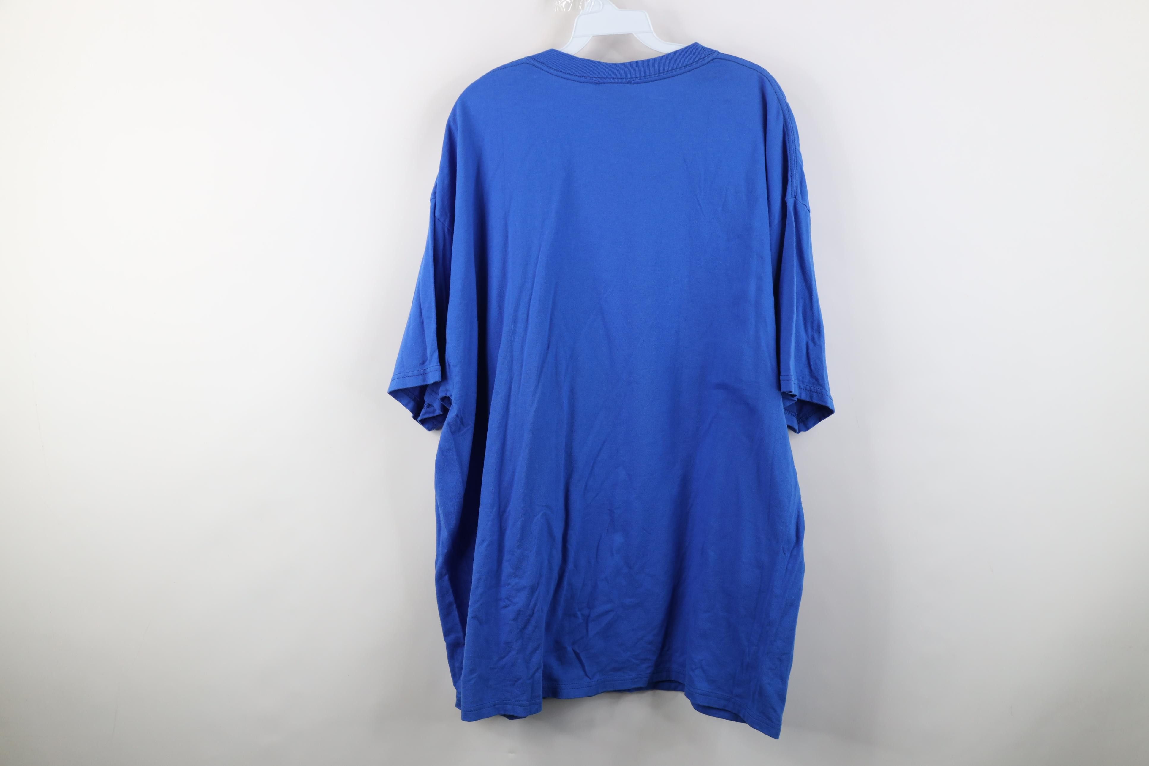 Disney Vintage Y2K Disney Spell Out Mickey Mouse T-Shirt Royal Blue Size US XXL / EU 58 / 5 - 13 Thumbnail