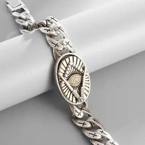 Vintage Vintage Masonic Symbol Bracelet Size ONE SIZE - 3 Thumbnail
