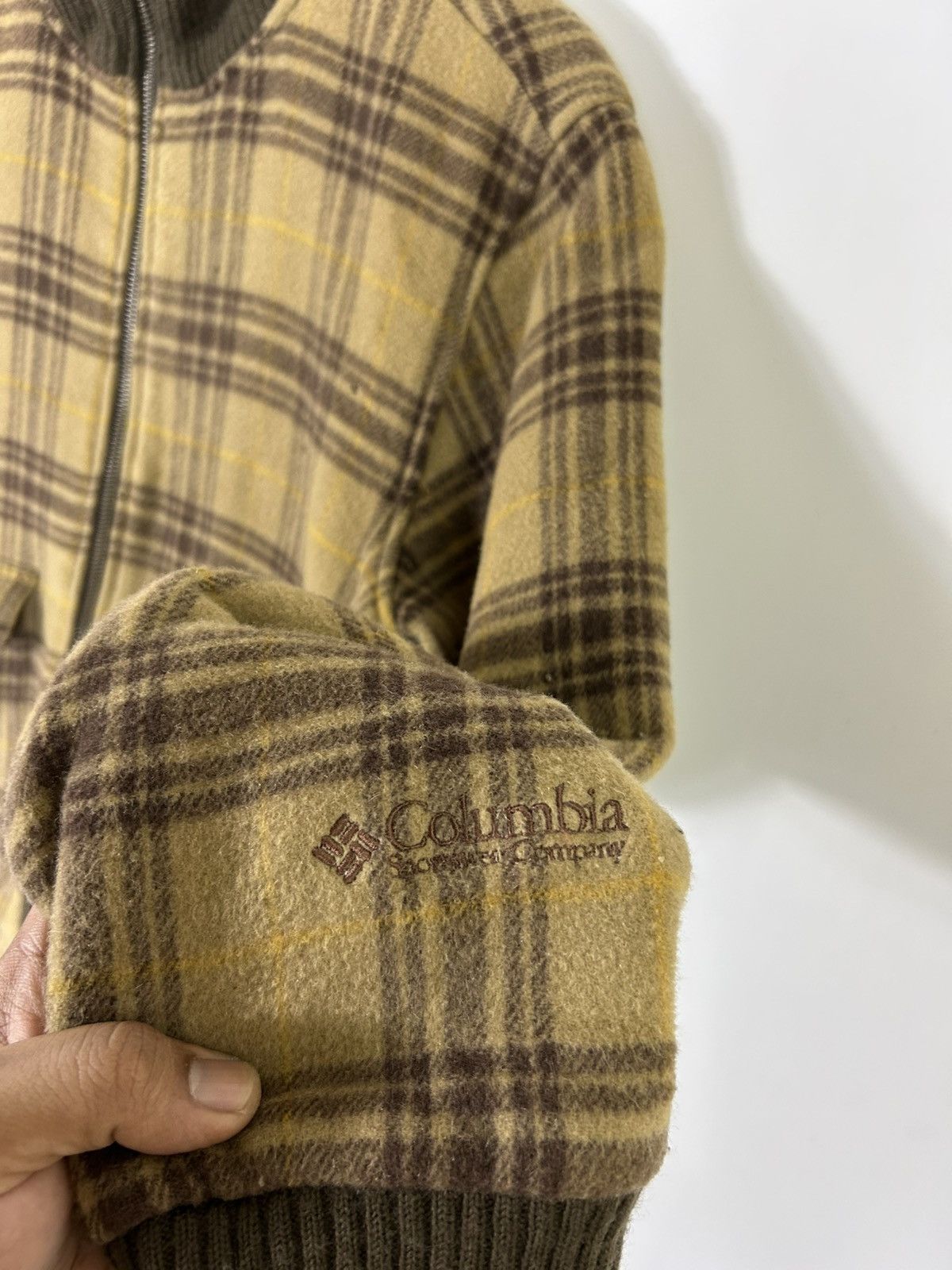 Columbia × Flannel × Vintage ⚡️Vintage Columbia Mens Hair Zipper Bomber Jacket Size US XS / EU 42 / 0 - 9 Thumbnail
