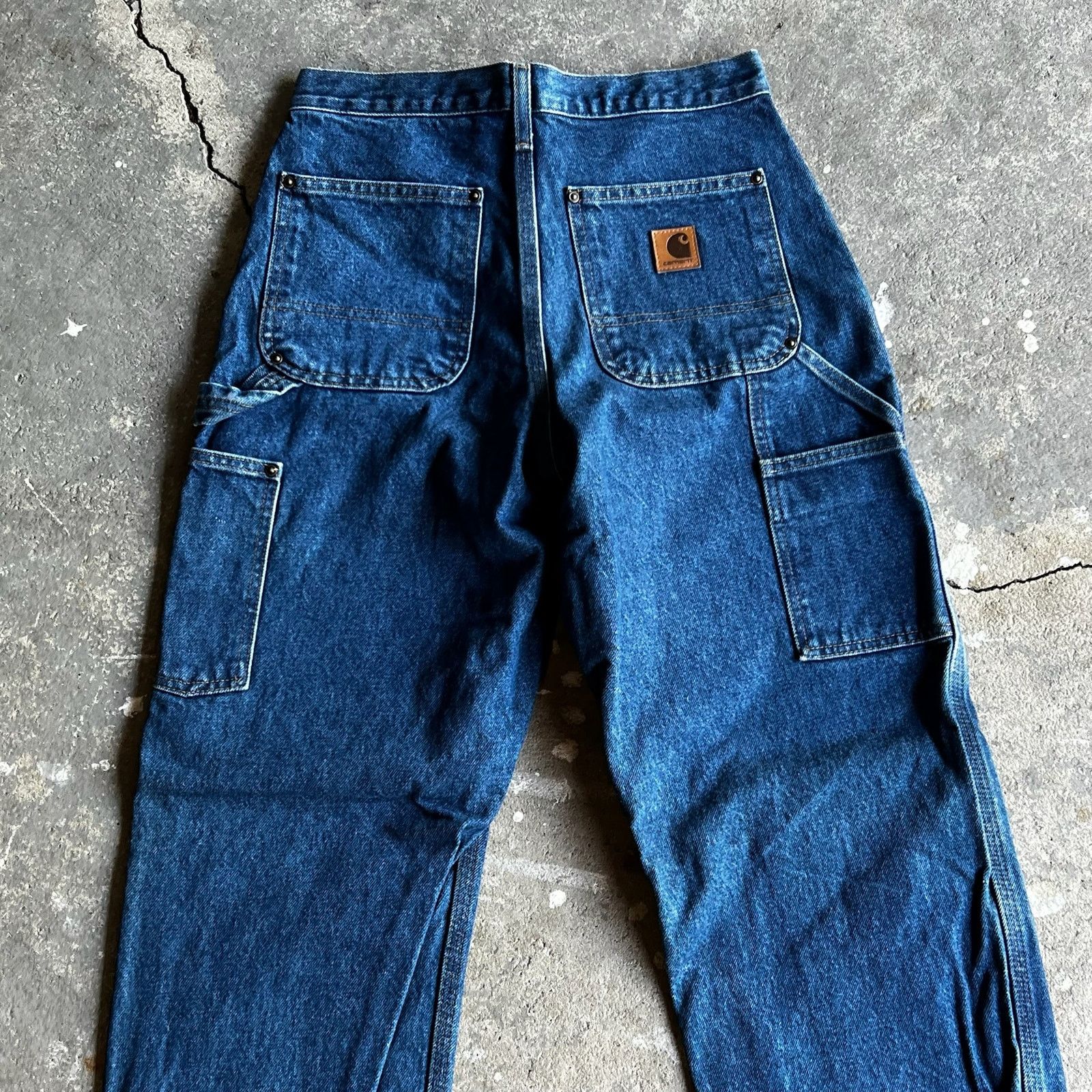 Carhartt × Vintage Carhartt denim blue jean double knee work carpenter pants Size US 27 - 6 Thumbnail
