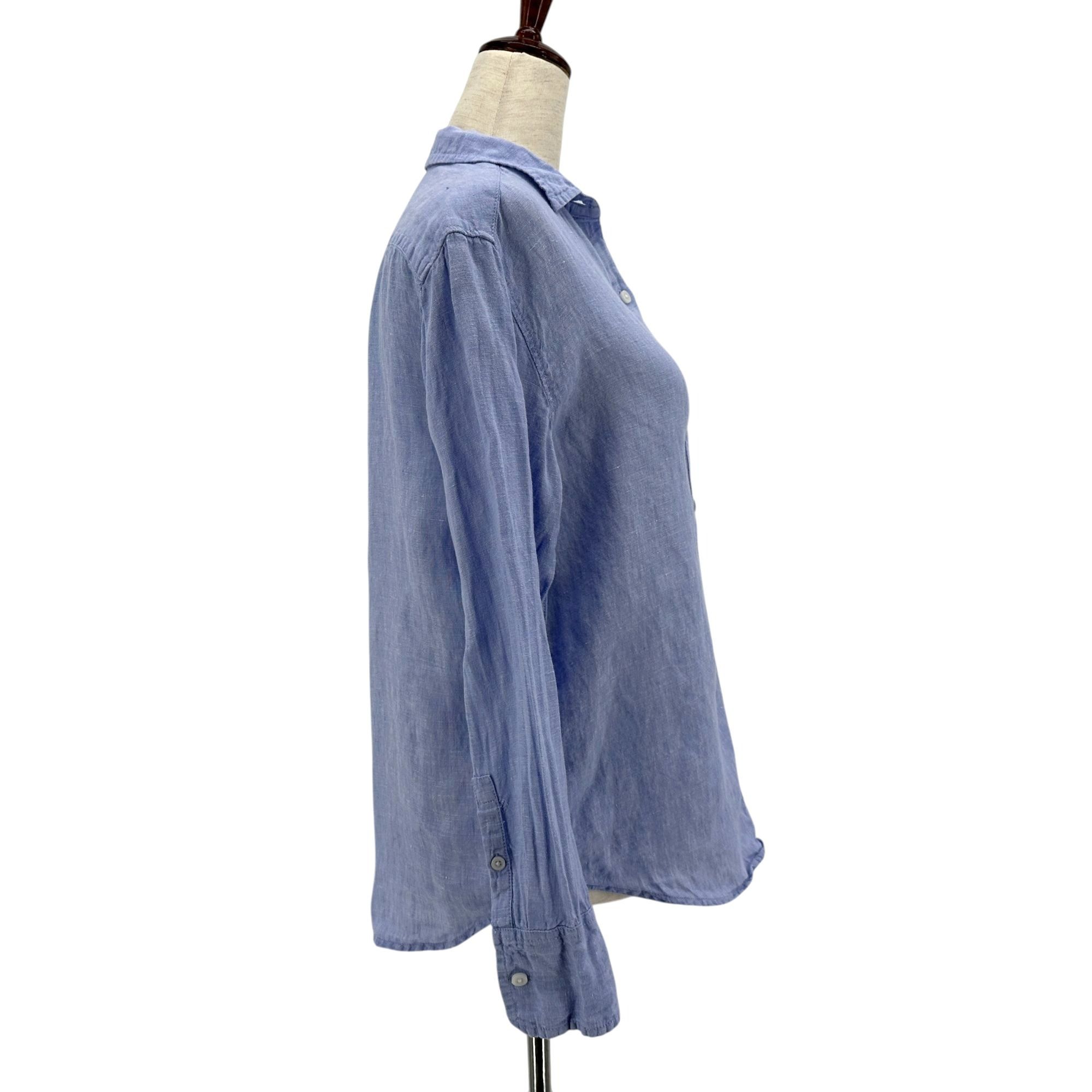J.Crew Baird McNutt For J. Crew Womens 0 Top Irish Linen Garcon Size XS / US 0-2 / IT 36-38 - 3 Thumbnail
