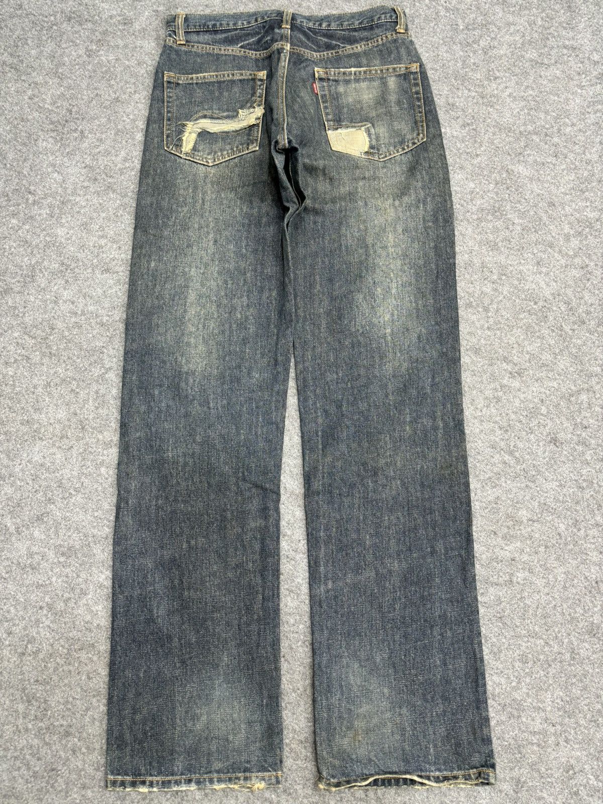 Designer SMITH's Distressed Rip&Repair Rare Sick Dope Denim F552 Size US 30 / EU 46 - 24 Thumbnail