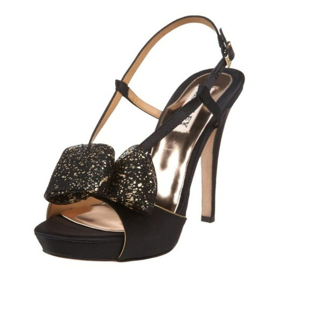 Badgley Mischka Badgley Mischka Xavier Slingback High Heel Black Silver San Size US 8 / IT 38 - 1 Thumbnail