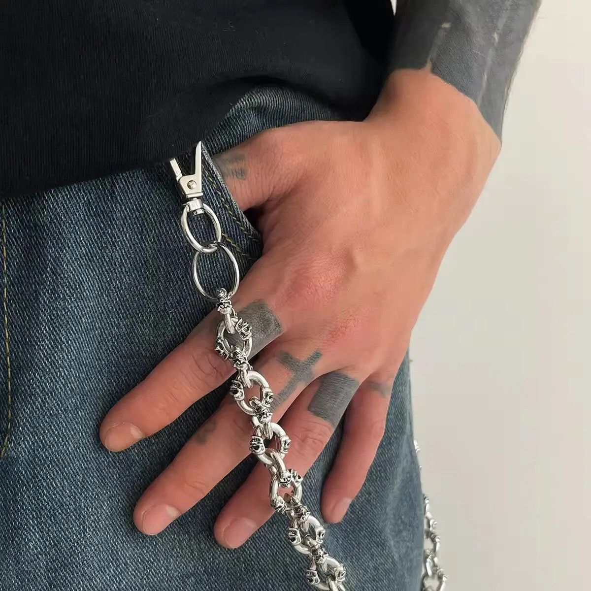 Japanese Brand Skull Long wallet chain Size ONE SIZE - 4 Thumbnail