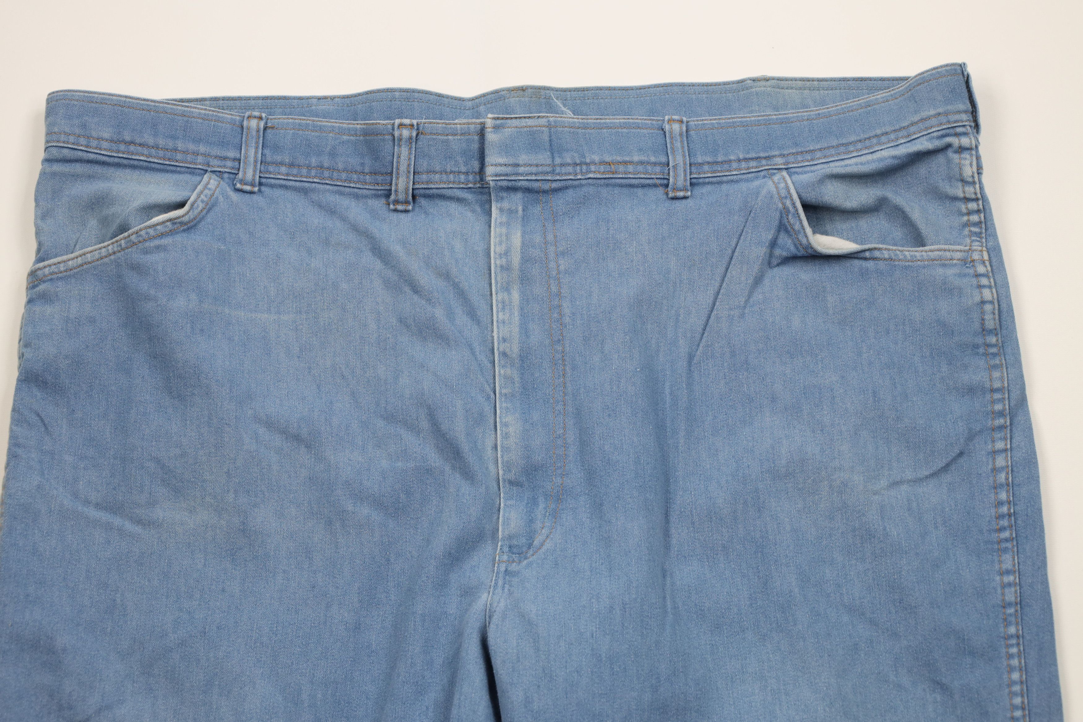 Vintage Vintage 70s Streetwear Flared Wide Leg Denim Jeans Blue USA Size US 44 / EU 60 - 2 Thumbnail