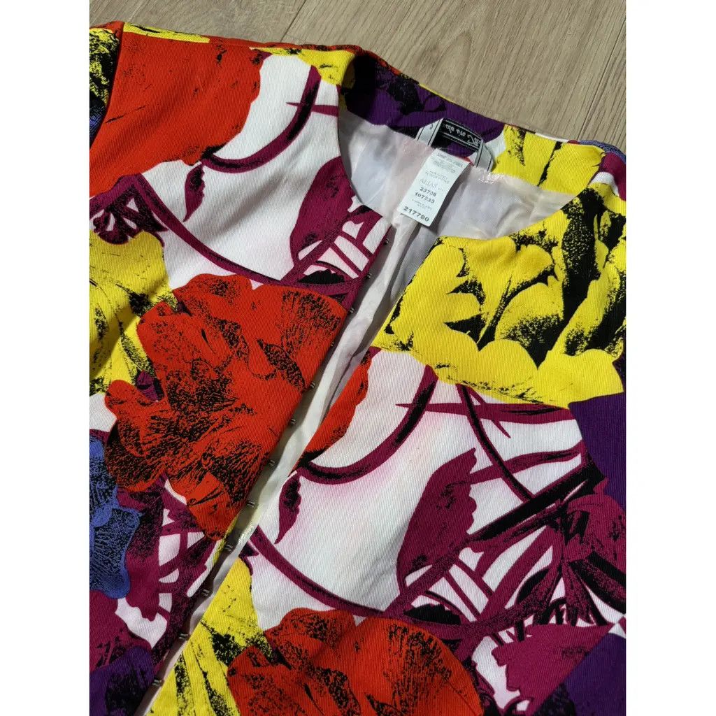 Versace GIANNI VERSACE Vintage Pop Art Blazer Jacket Rose Print IT42 Size M / US 6-8 / IT 42-44 - 5 Thumbnail