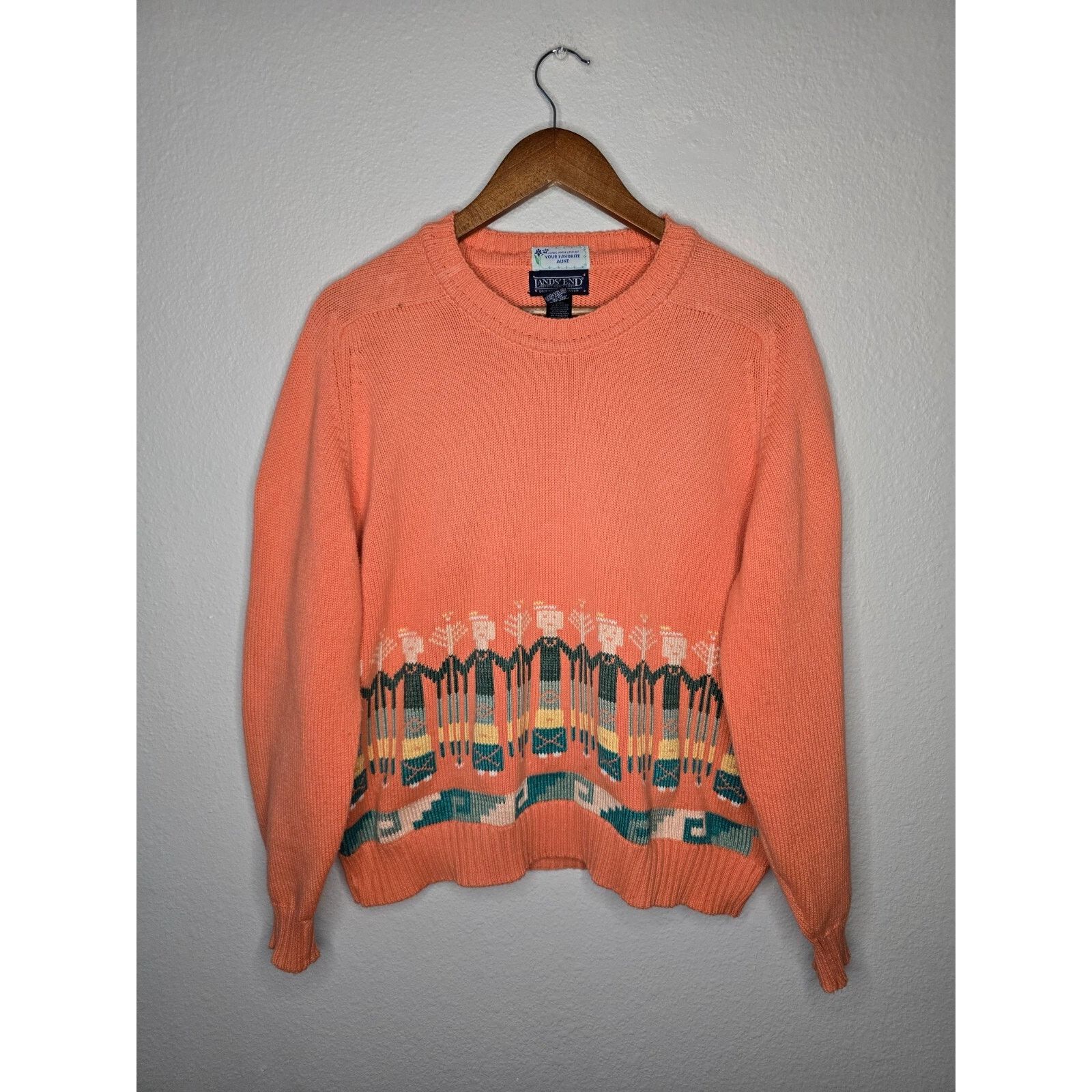Lands' End Vintage Lands End Sweater Womens Large Peach Knitwear Size L / US 10 / IT 46 - 1 Thumbnail