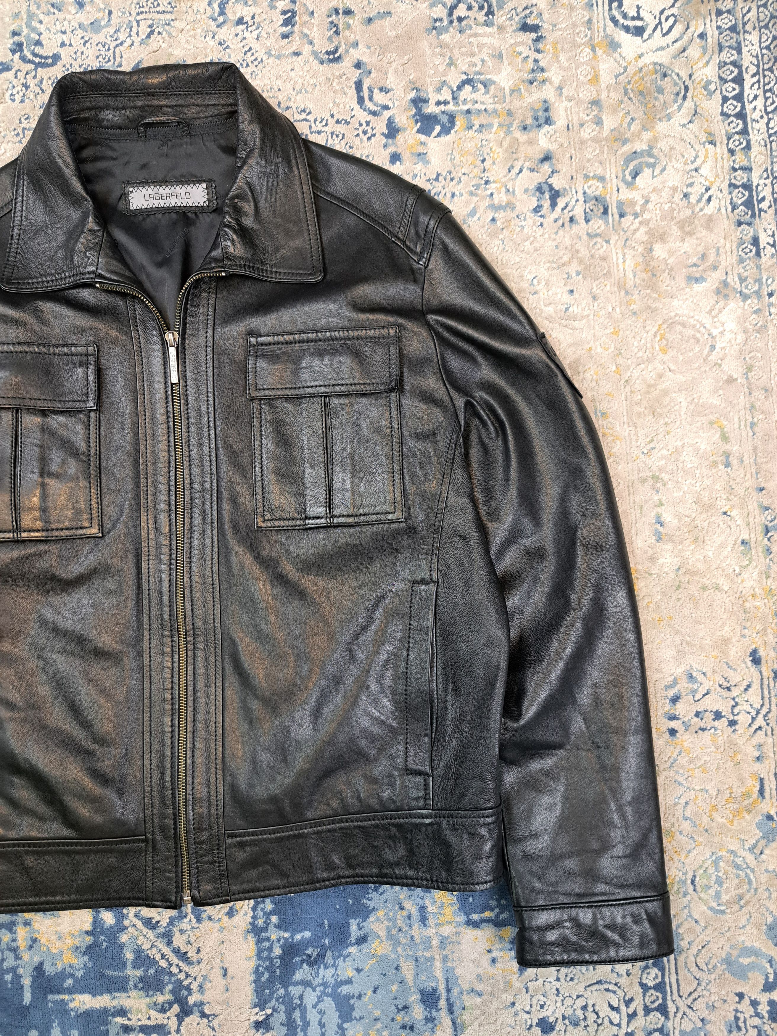 Karl Lagerfeld Lagerfeld High Quality Leather Jacket Designer Luxury Size US L / EU 52-54 / 3 - 5 Thumbnail