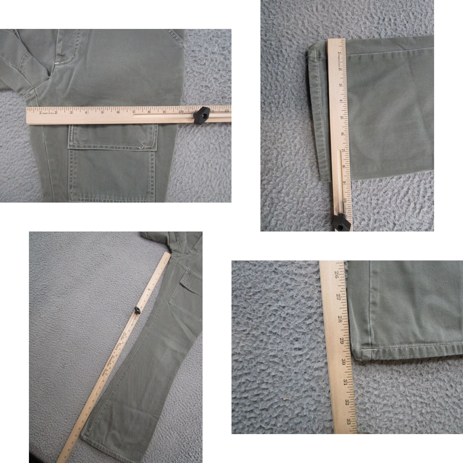 American Eagle Outfitters American Eagle Outfitters Cargo Pants Women's Size 2 Green Cotton Blend Bootcut Pockets Drawstring Button Fly Low-Travel Workwear Casual RegularRise Size 26" / US 2 / IT 38 - 8 Thumbnail