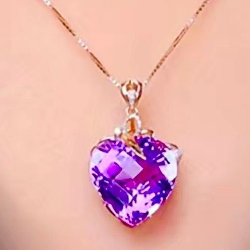 AYC 18k Gold Vermeil & Amethyst Heart Pendant