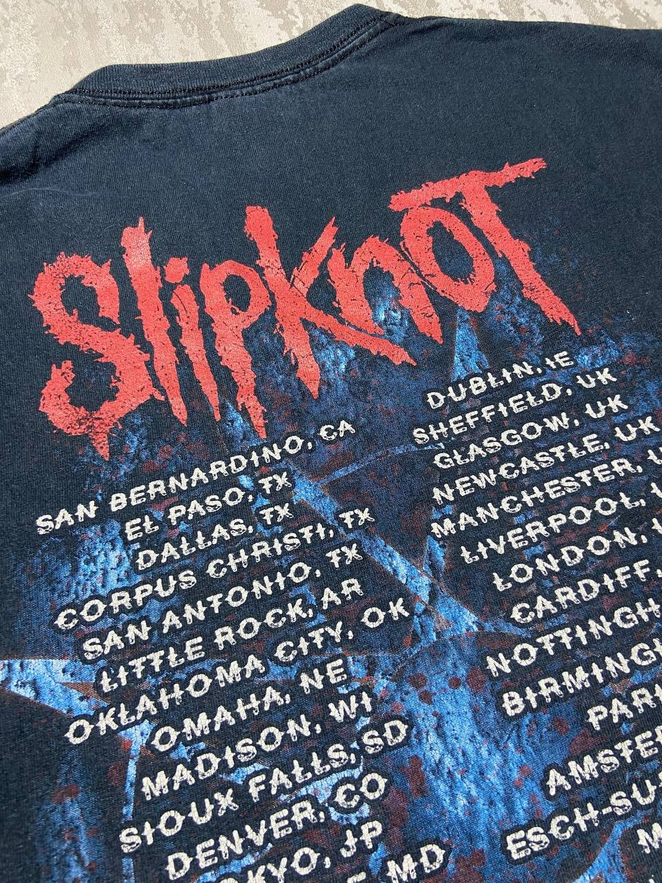 Band Tees × Vintage Vintage Slipknot 2014 World Tour Faded T-shirt Tee M Size US M / EU 48-50 / 2 - 12 Thumbnail