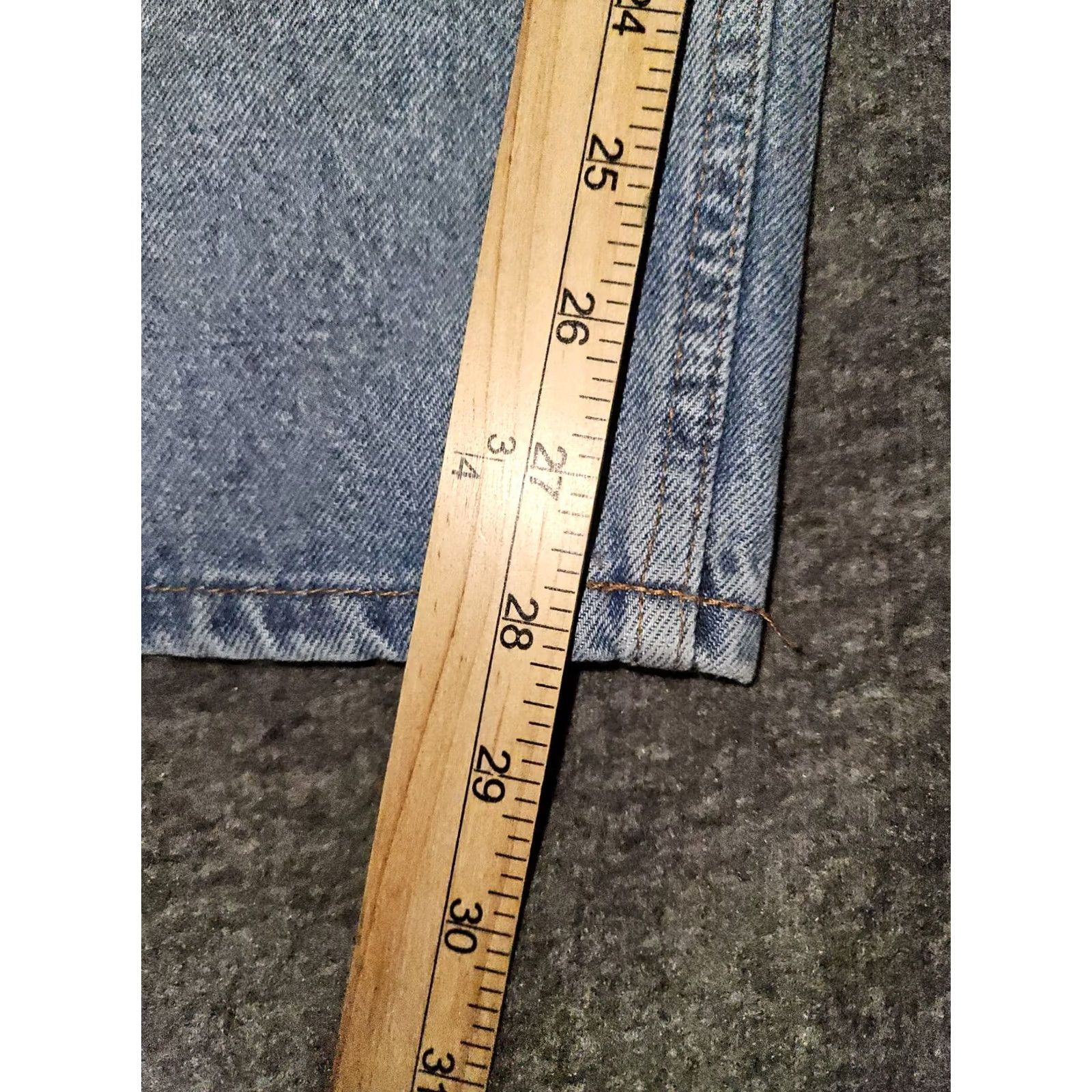 Nautica VINTAGE Nautica Relaxed Straight Carpenter Jeans Mens 34x30 90s Y2K Blue Denim Distressed Pockets Easy Care Regular Inseam 28"} Size US 34 / EU 50 - 6 Thumbnail