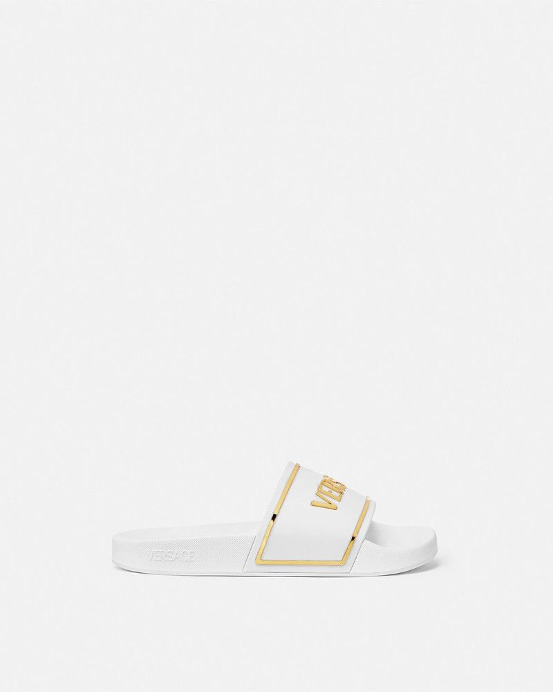 Versace os11x0326 Logo Sliders in White Size US 6 / IT 36 - 1 Thumbnail